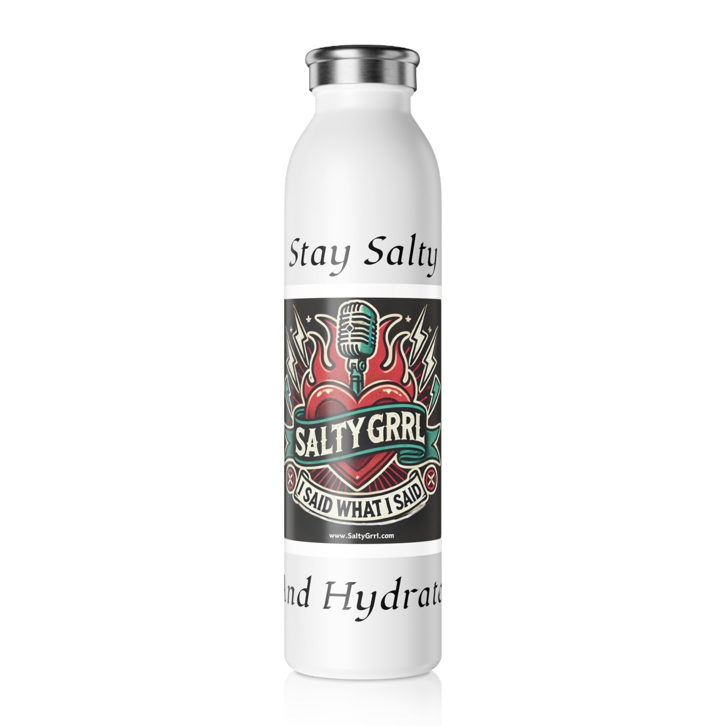 Stay Salty Slim Water Bottle