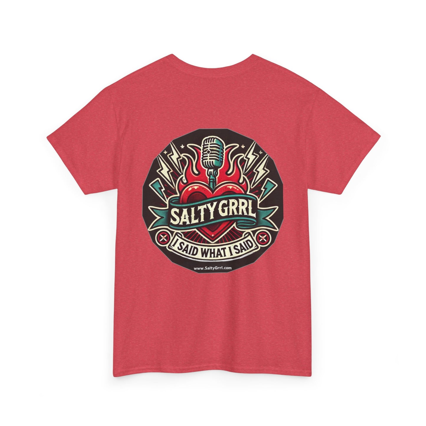 Salty Grrl Unisex Heavy Cotton Tee - Fascists gonna Fash Statement Shirt