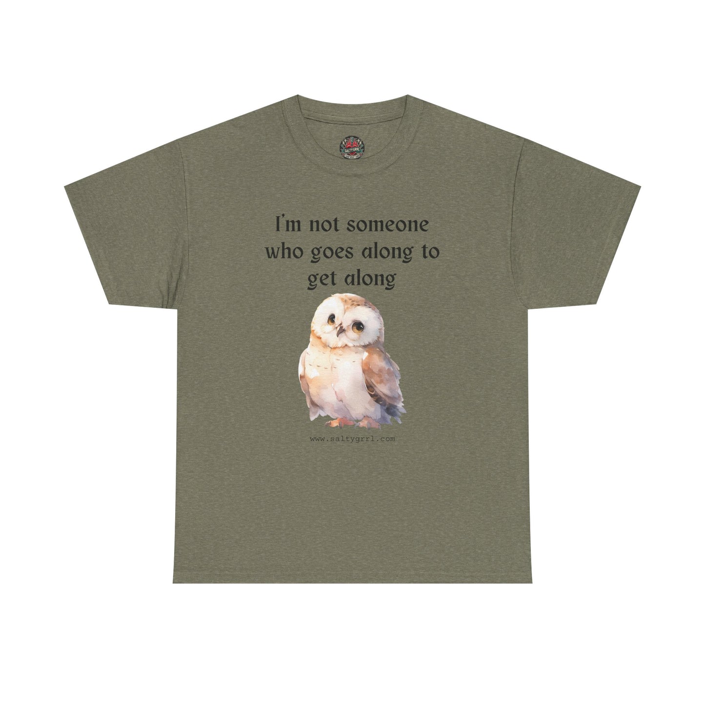 Salty Grrl Statement Tee - 'Get Along Owl'
