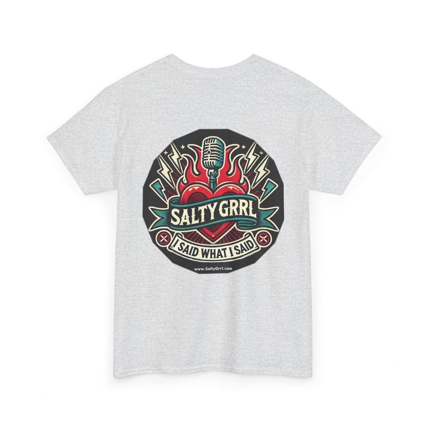 Salty Grrl Unisex Heavy Cotton Tee - Fascists gonna Fash Statement Shirt