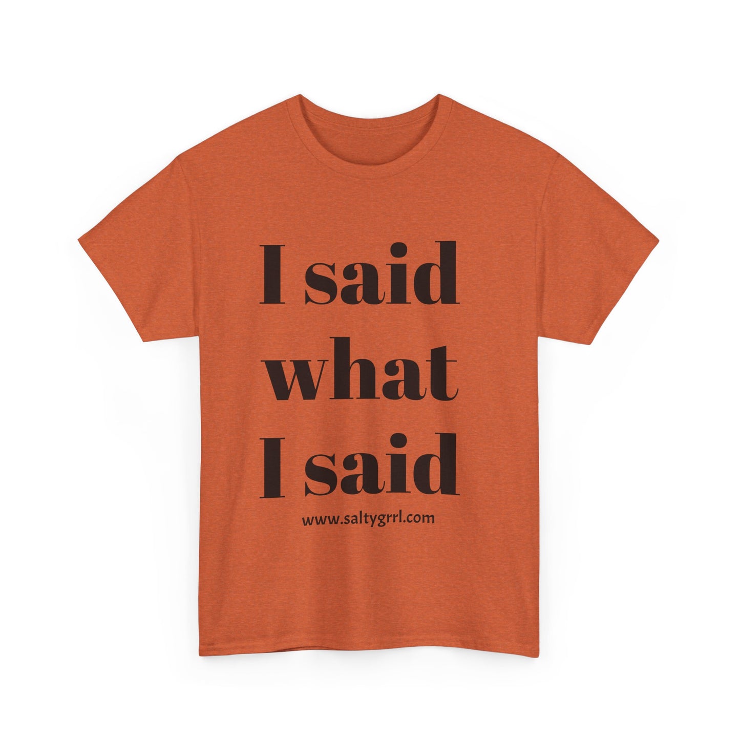 Salty Grrl Unisex Heavy Cotton Tee - I Said What I Said Statement Shirt
