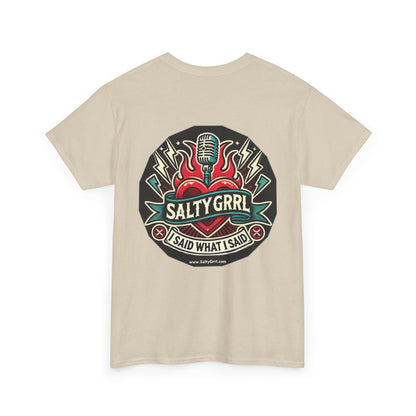 Salty Grrl Unisex Heavy Cotton Tee - Fascists gonna Fash Statement Shirt