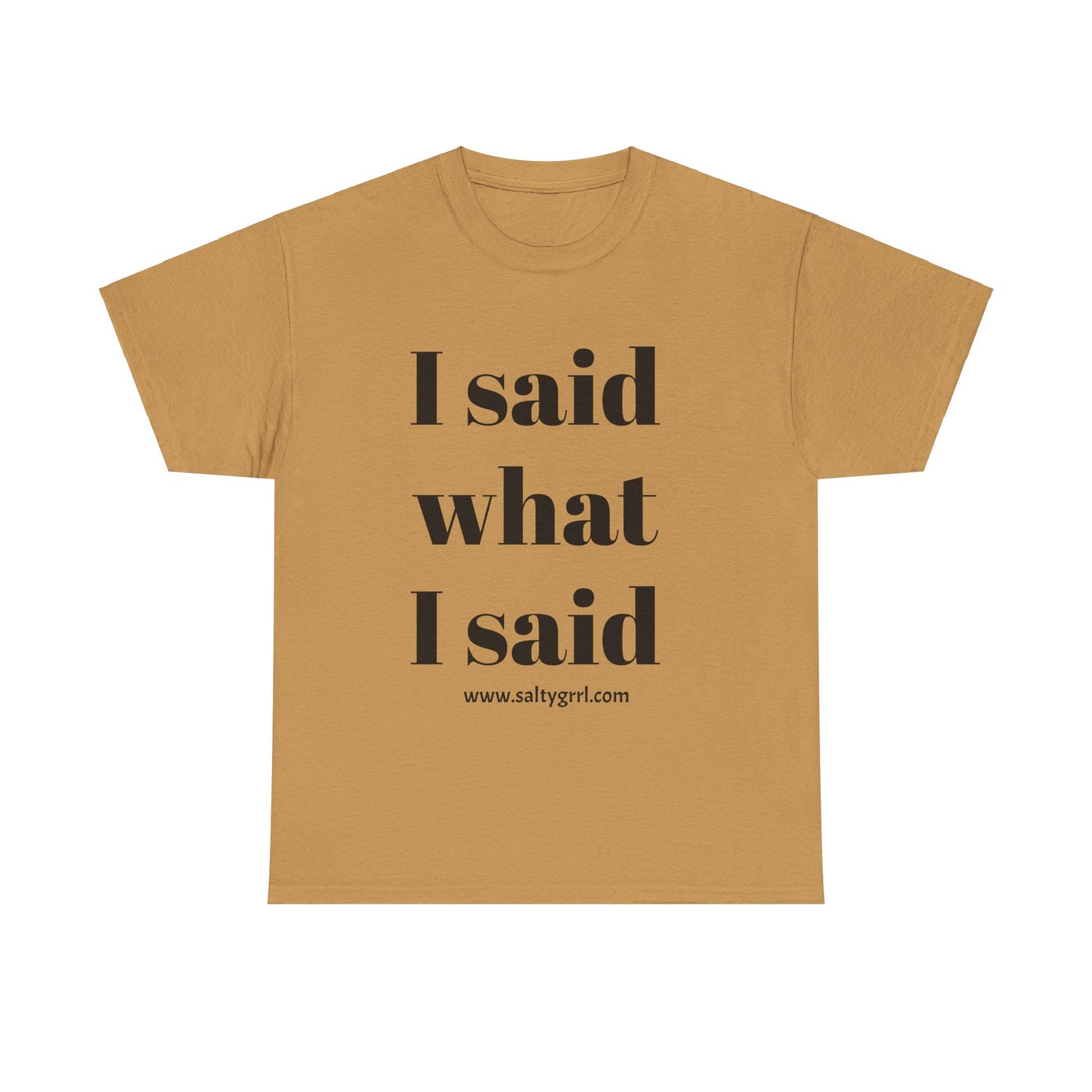Salty Grrl Unisex Heavy Cotton Tee - I Said What I Said Statement Shirt