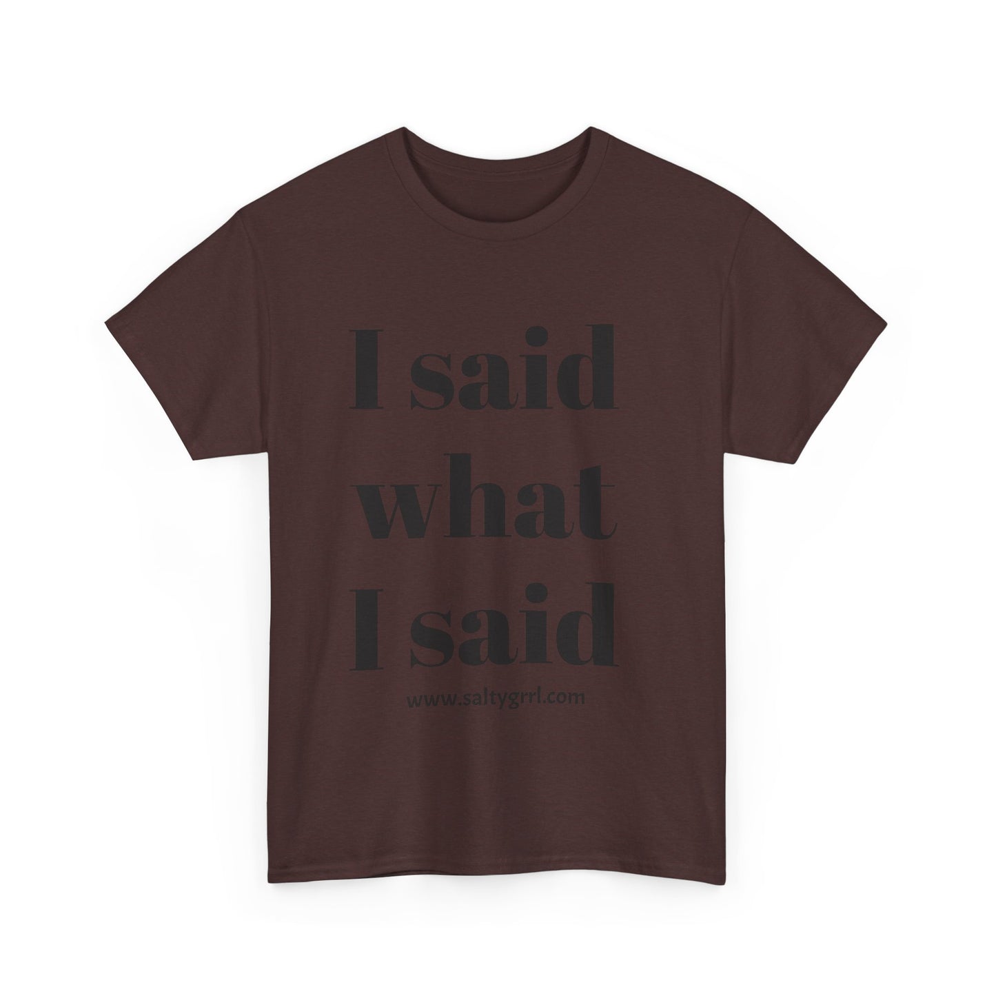Salty Grrl Unisex Heavy Cotton Tee - I Said What I Said Statement Shirt