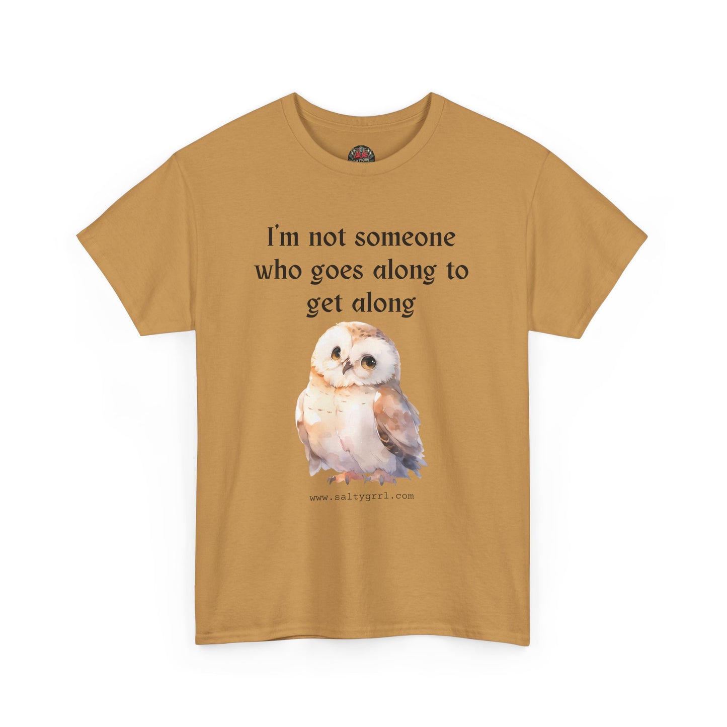 Salty Grrl Statement Tee - 'Get Along Owl'