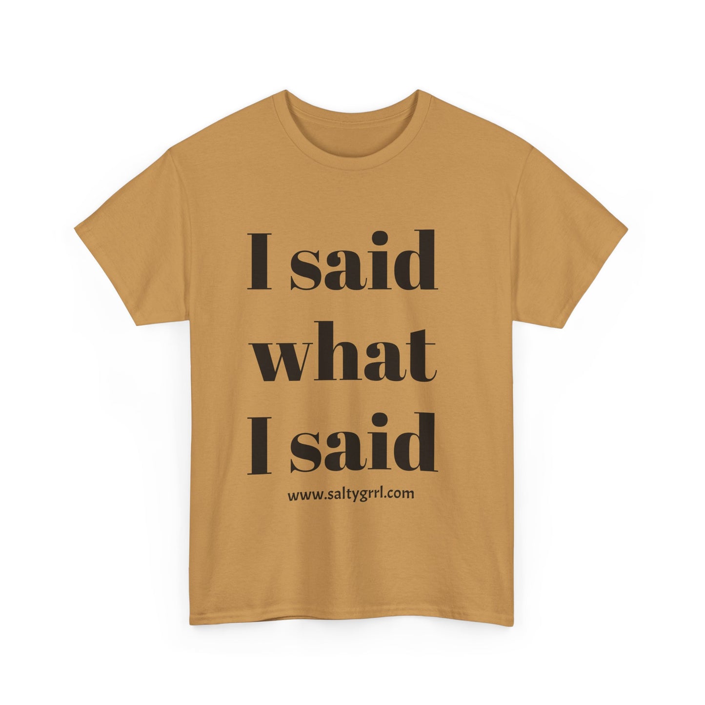 Salty Grrl Unisex Heavy Cotton Tee - I Said What I Said Statement Shirt