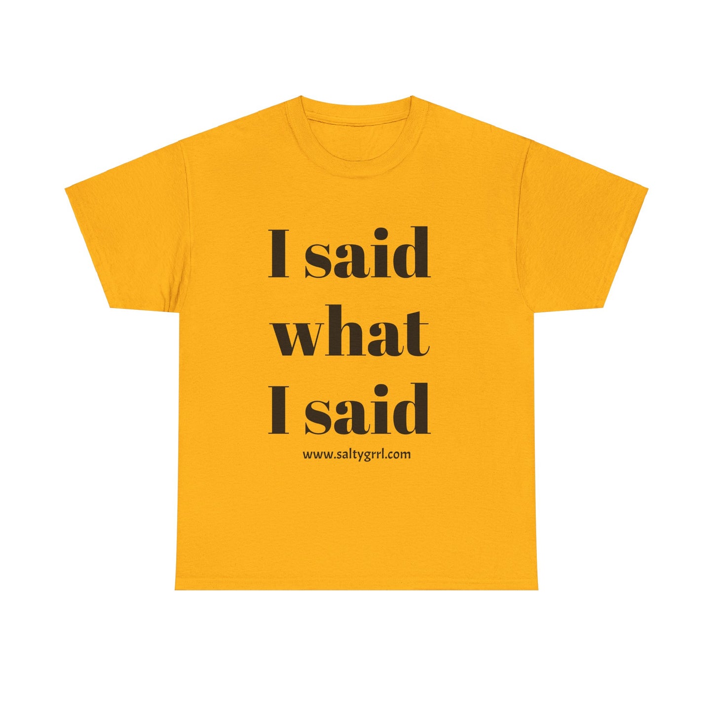 Salty Grrl Unisex Heavy Cotton Tee - I Said What I Said Statement Shirt