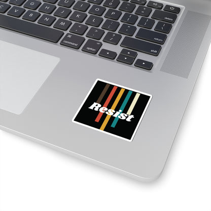 Colorful 'Resist' Kiss-Cut Stickers for Empowerment and Creativity