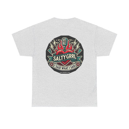 Salty Grrl Unisex Heavy Cotton Tee - Fascists gonna Fash Statement Shirt