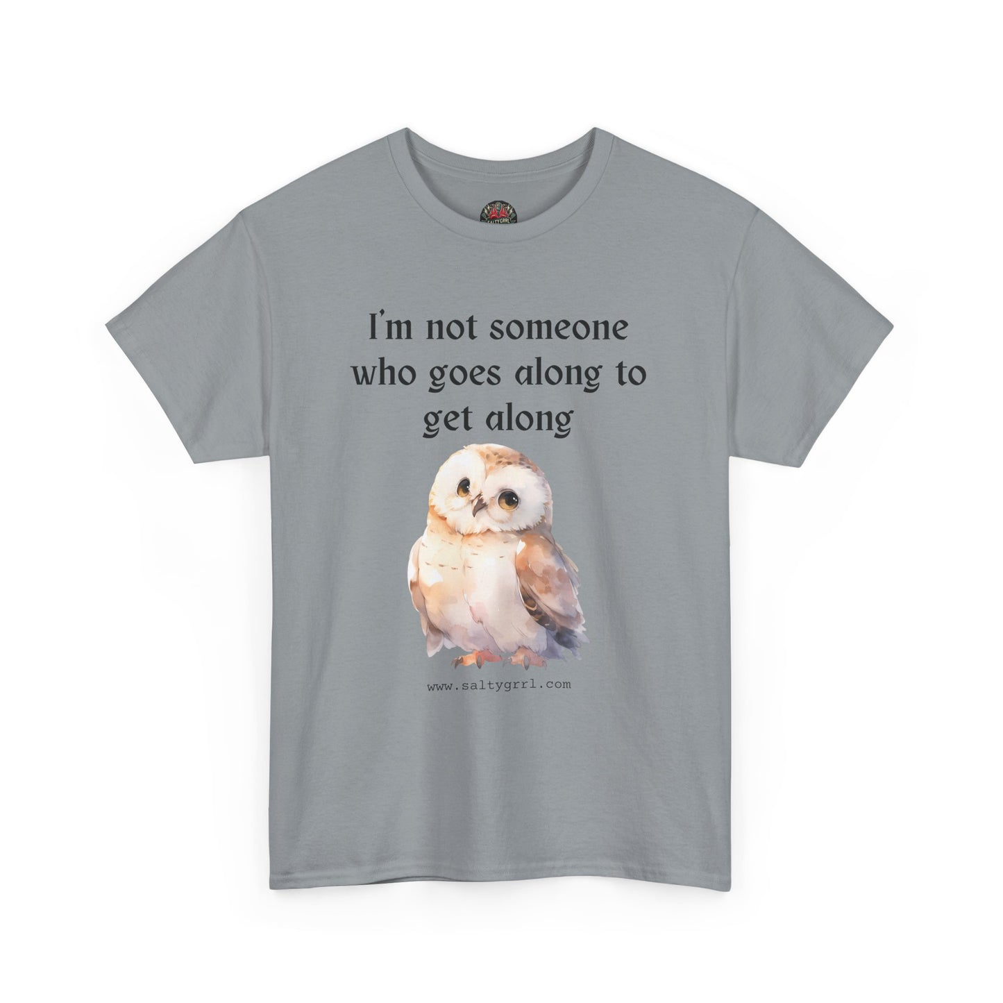 Salty Grrl Statement Tee - 'Get Along Owl'
