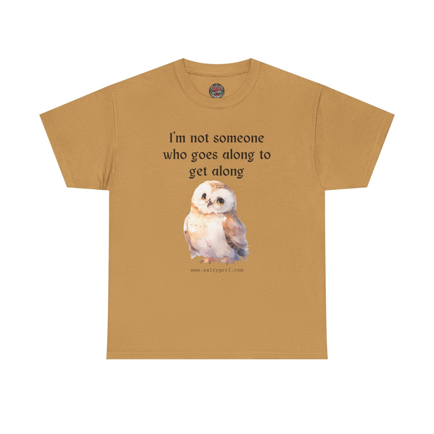 Salty Grrl Statement Tee - 'Get Along Owl'