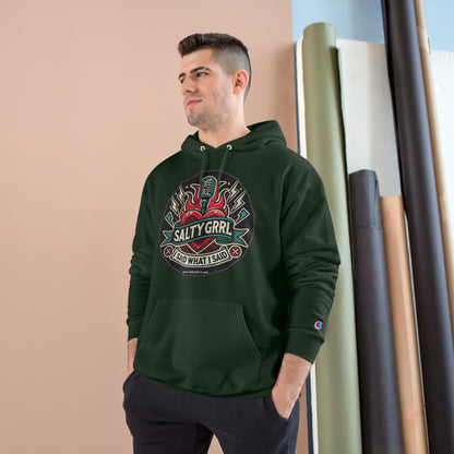 Salty Grrl Champion Hoodie - Artistic Graphic Pullover