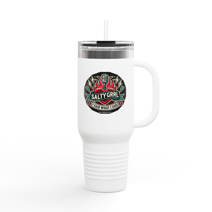Salty Grrl Insulated Travel Mug - 40oz Motivational Tumbler with Straw