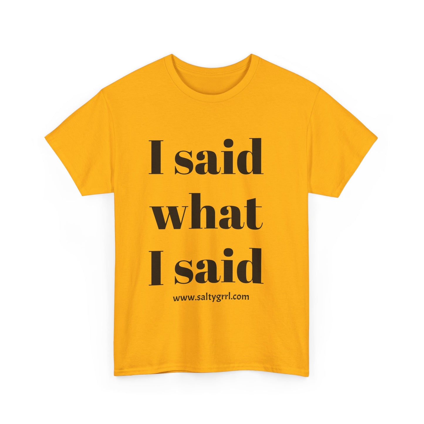 Salty Grrl Unisex Heavy Cotton Tee - I Said What I Said Statement Shirt