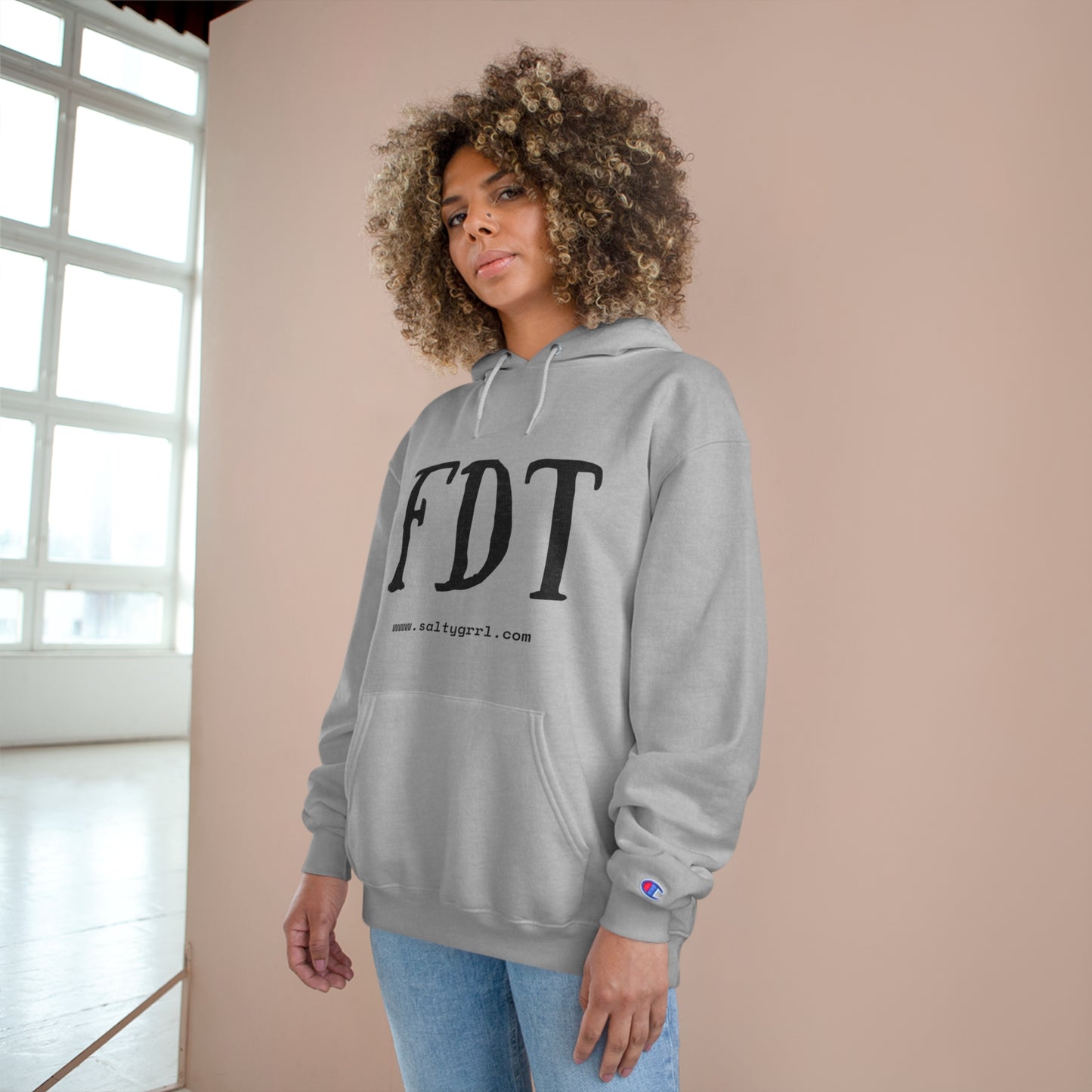 FDT Champion Hoodie - Cozy Graphic Pullover for Casual Wear