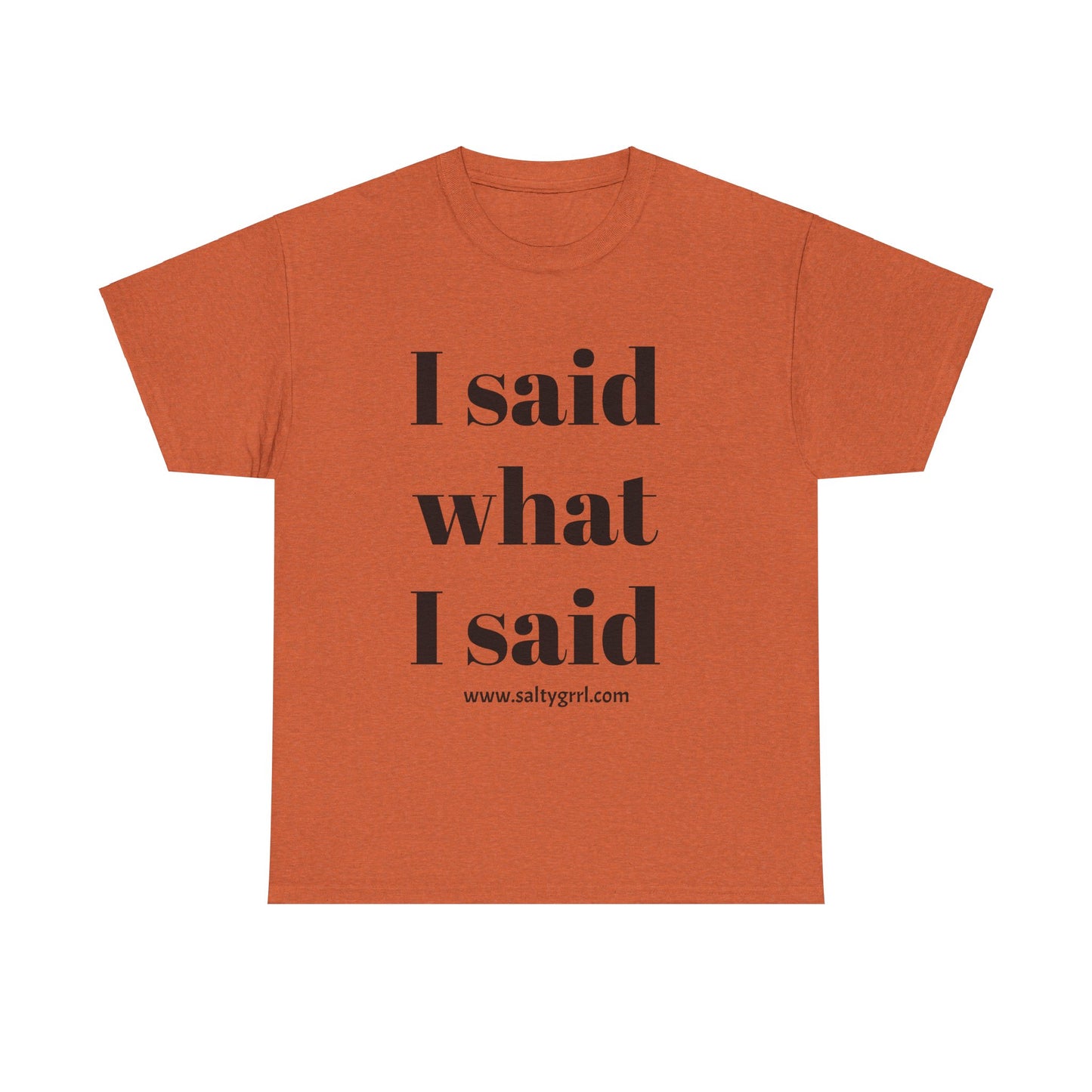 Salty Grrl Unisex Heavy Cotton Tee - I Said What I Said Statement Shirt