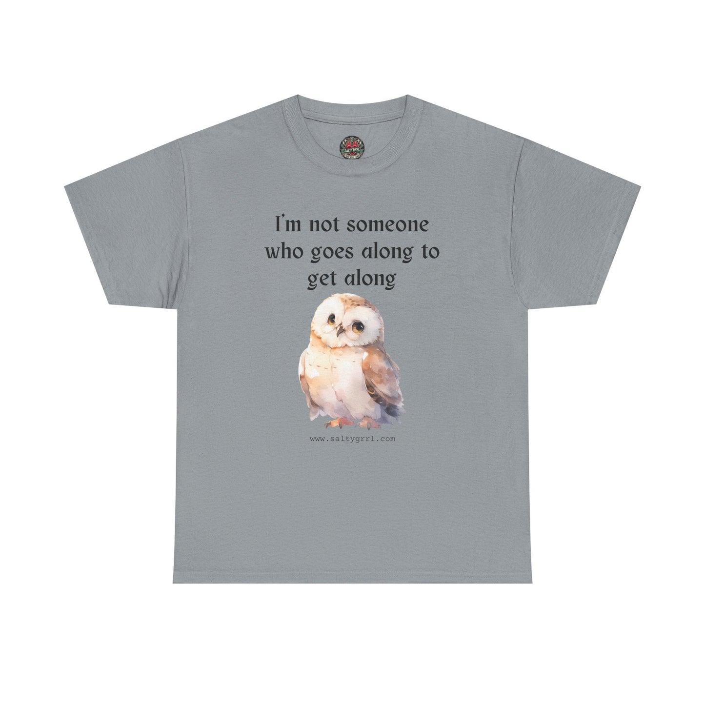 Salty Grrl Statement Tee - 'Get Along Owl'