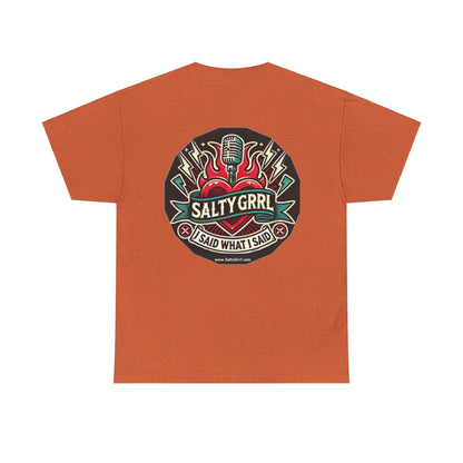 Salty Grrl Unisex Heavy Cotton Tee - Fascists gonna Fash Statement Shirt