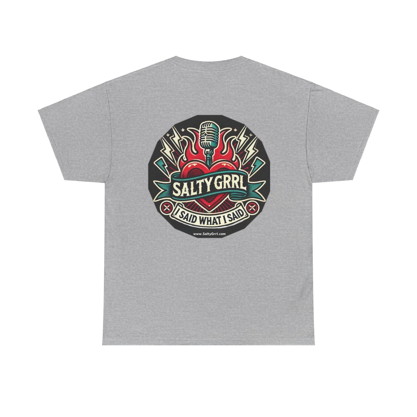 Salty Grrl Unisex Heavy Cotton Tee - Fascists gonna Fash Statement Shirt