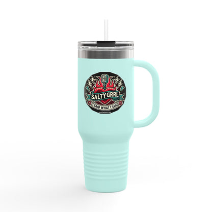 Salty Grrl Insulated Travel Mug - 40oz Motivational Tumbler with Straw