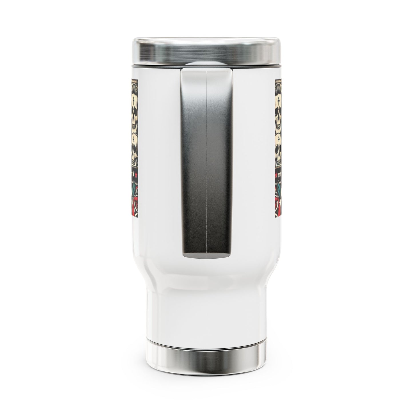 Salty Grrl Says Stainless Steel Travel Mug with Handle, 14oz