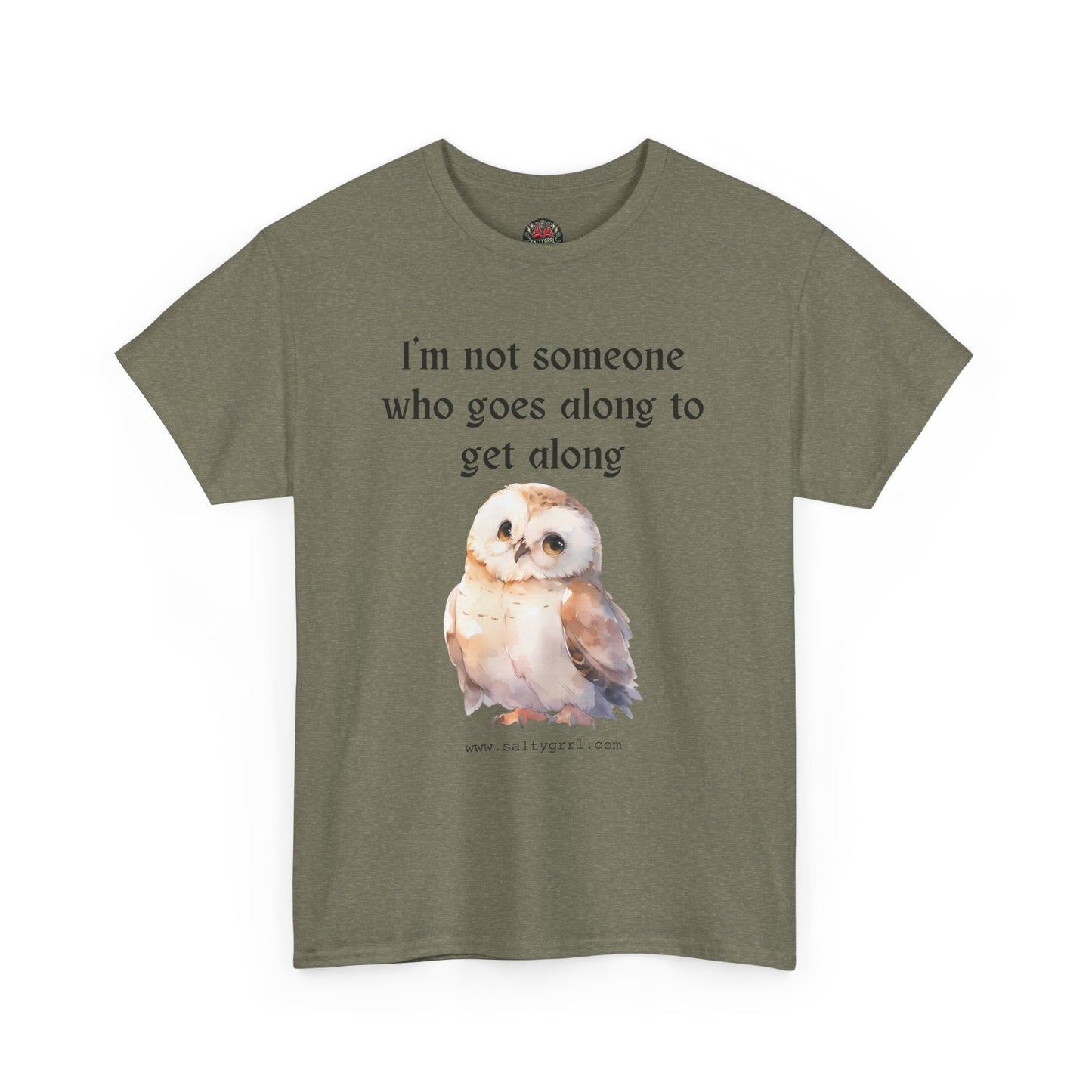 Salty Grrl Statement Tee - 'Get Along Owl'