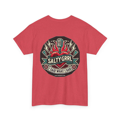 Salty Grrl Unisex Heavy Cotton Tee - Fascists gonna Fash Statement Shirt