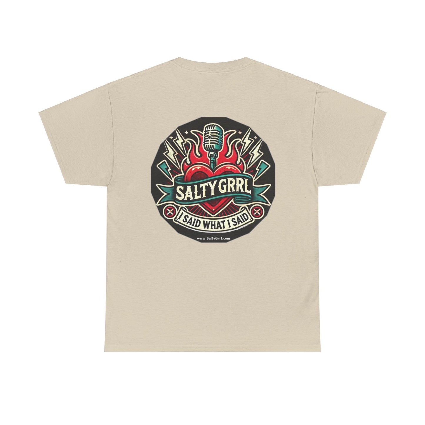 Salty Grrl Unisex Heavy Cotton Tee - Fascists gonna Fash Statement Shirt