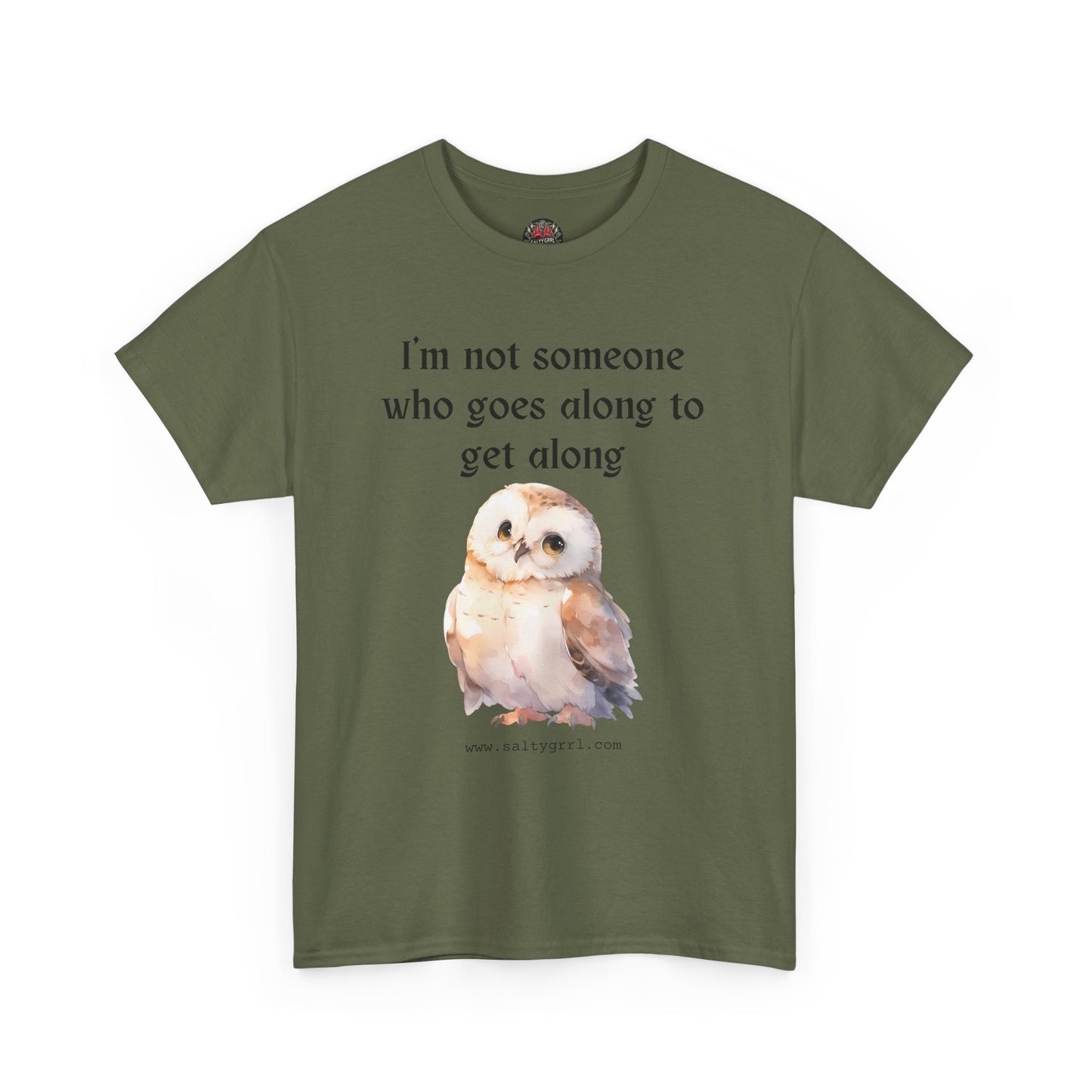 Salty Grrl Statement Tee - 'Get Along Owl'