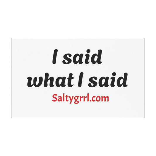 Car Magnet - 'I said what I said' - Statement Decal for Women
