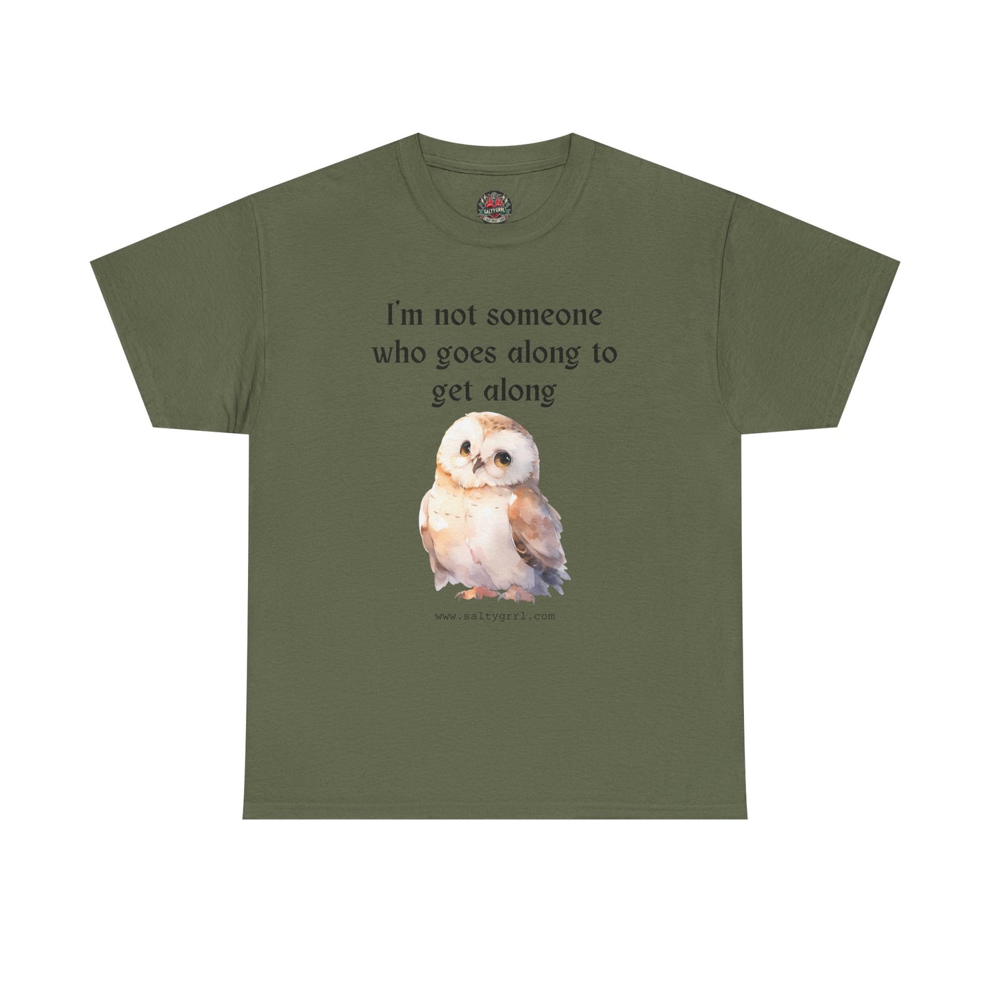 Salty Grrl Statement Tee - 'Get Along Owl'