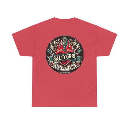 Salty Grrl Unisex Heavy Cotton Tee - Fascists gonna Fash Statement Shirt