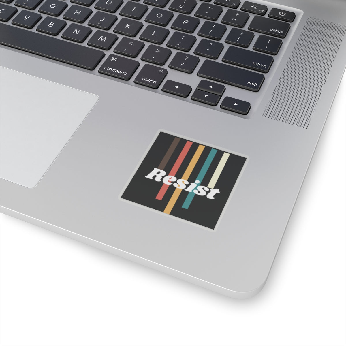 Colorful 'Resist' Kiss-Cut Stickers for Empowerment and Creativity