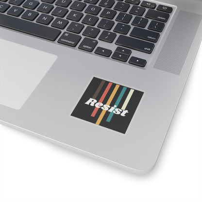 Colorful 'Resist' Kiss-Cut Stickers for Empowerment and Creativity
