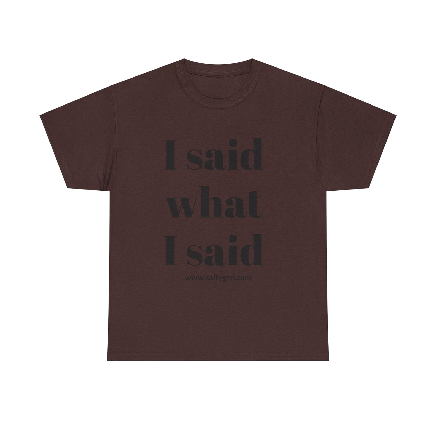 Salty Grrl Unisex Heavy Cotton Tee - I Said What I Said Statement Shirt
