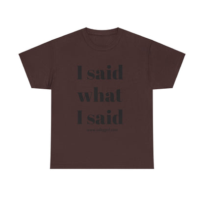 Salty Grrl Unisex Heavy Cotton Tee - I Said What I Said Statement Shirt