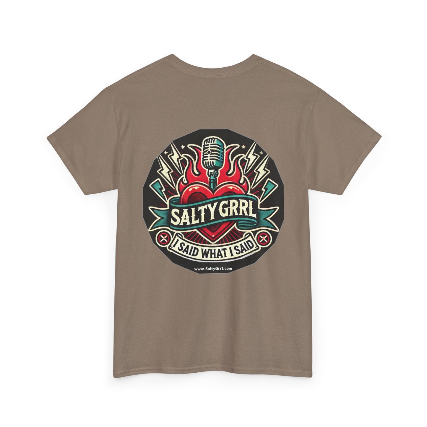 Salty Grrl Unisex Heavy Cotton Tee - Fascists gonna Fash Statement Shirt