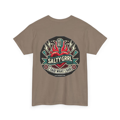 Salty Grrl Unisex Heavy Cotton Tee - Fascists gonna Fash Statement Shirt